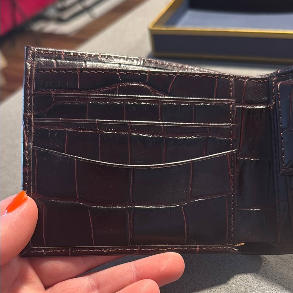 NWT Aspinal of London croc embossed bifold Wallet - Picture 7 of 14